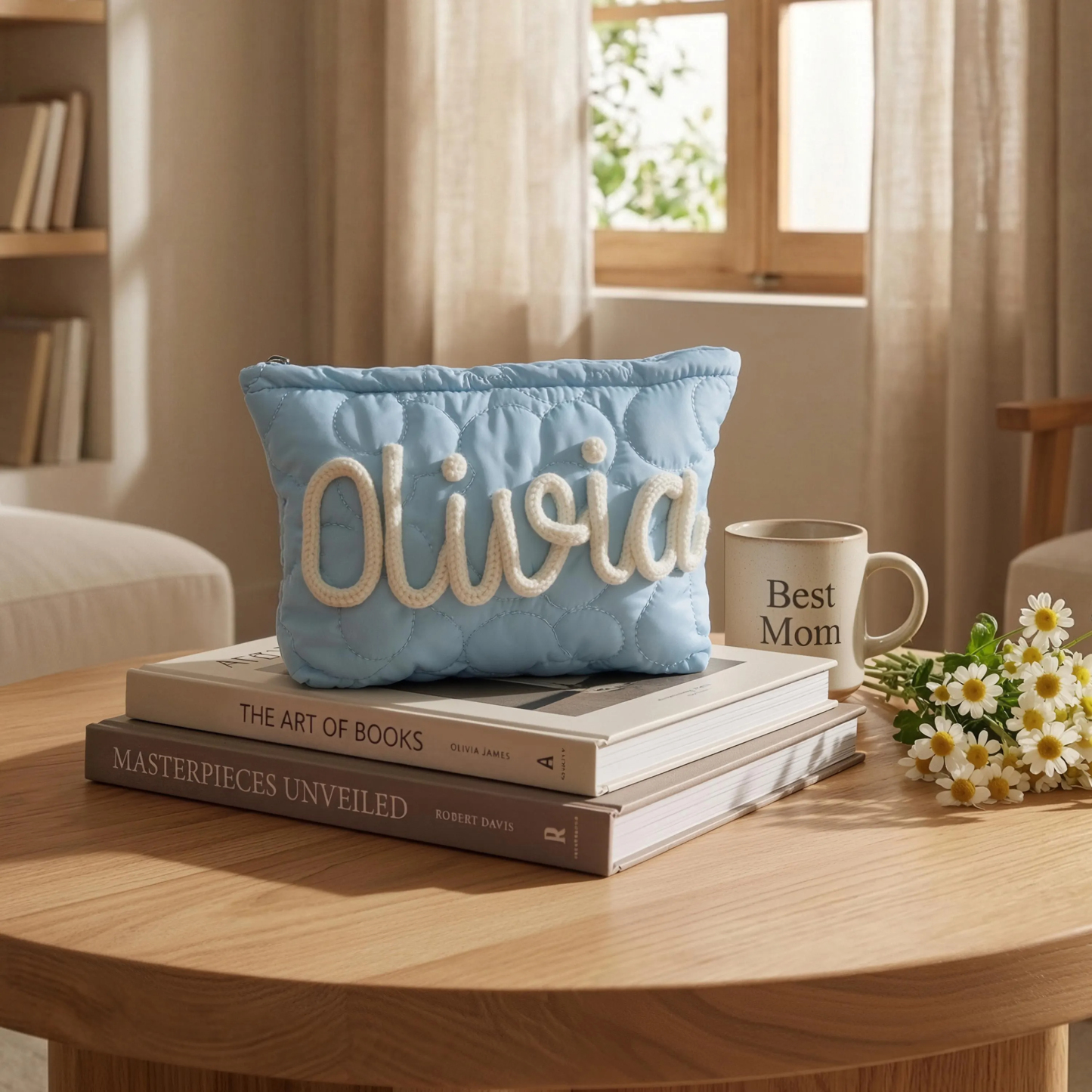 Personalized Quilted Makeup Bag