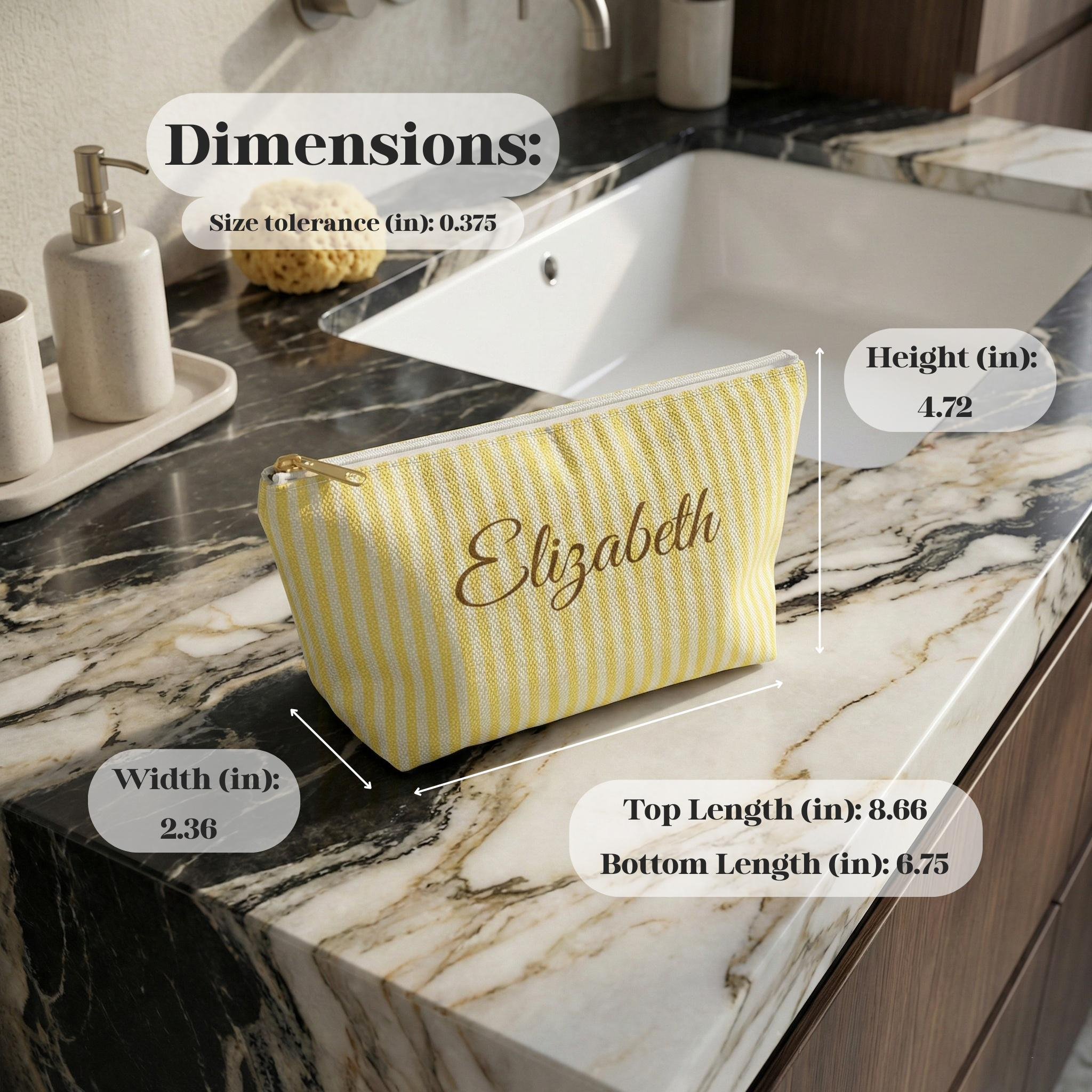 Personalized Makeup Bag: Custom Toiletry Organizer With Zipper