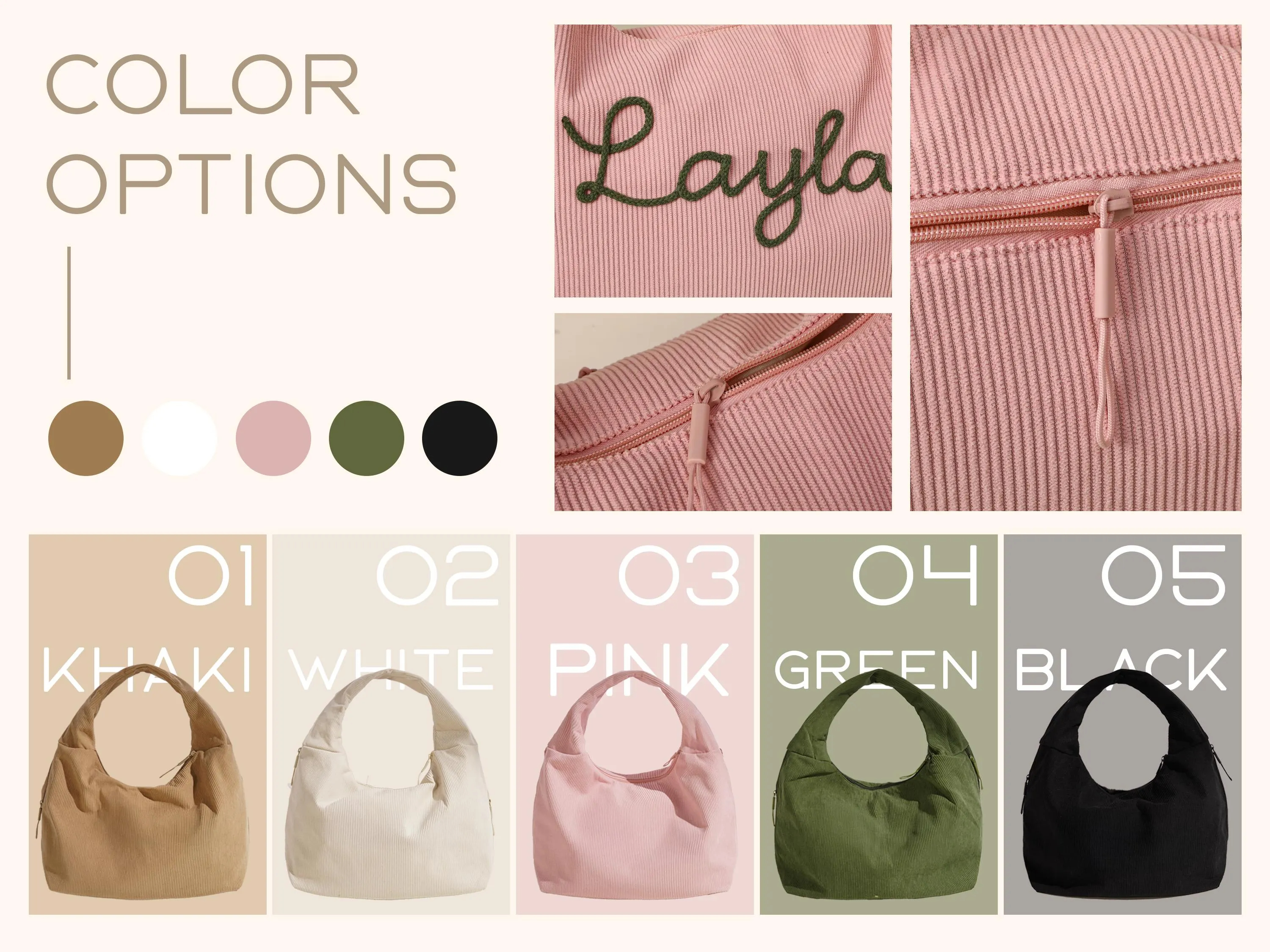 Custom Corduroy Tote Bag