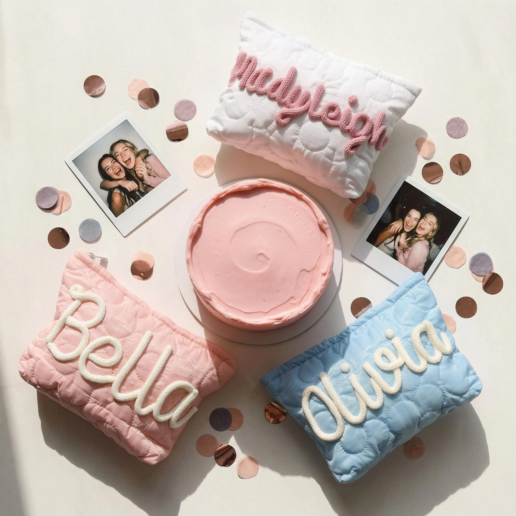 Personalized Quilted Makeup Bag