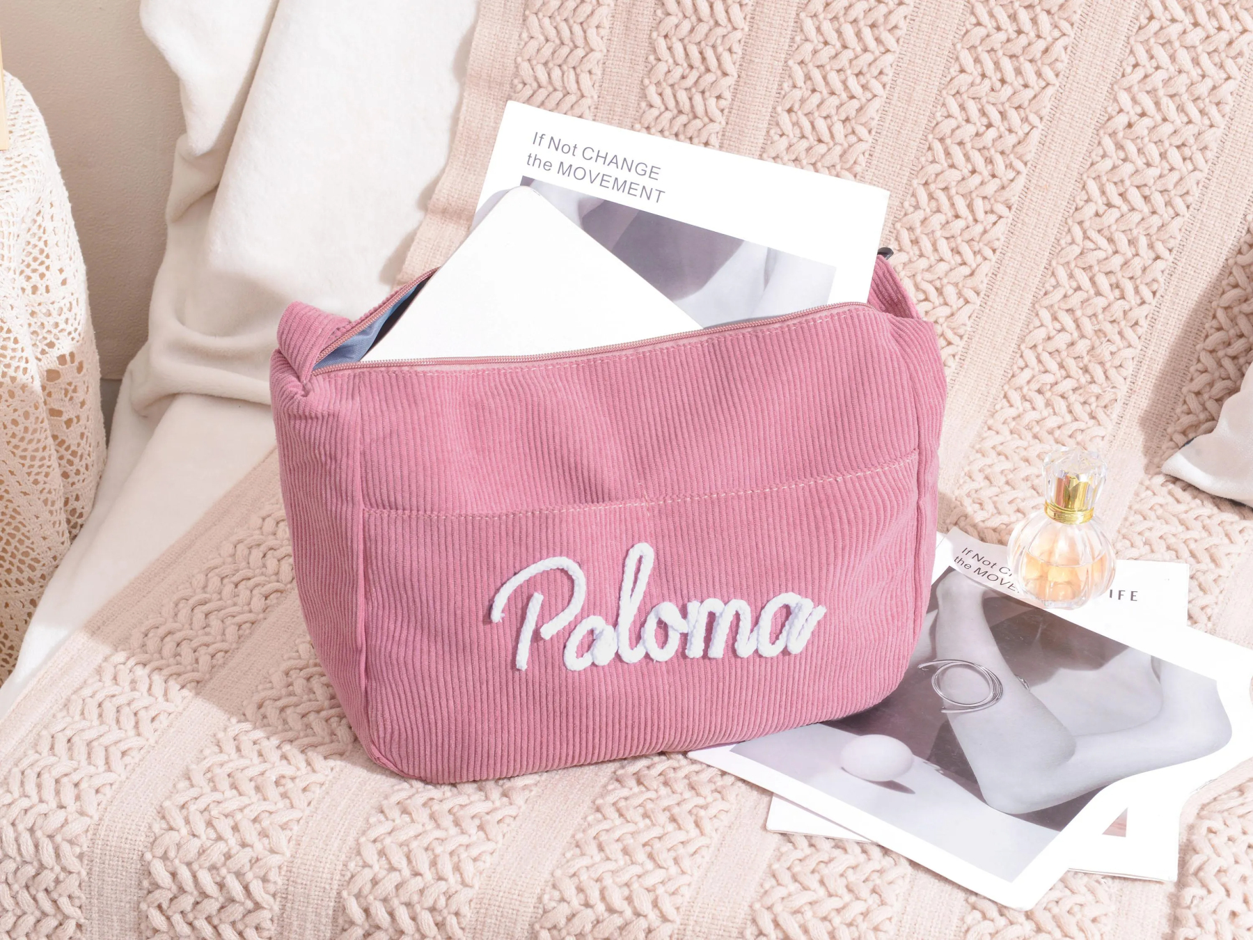 Personalized Retro Corduroy Bag