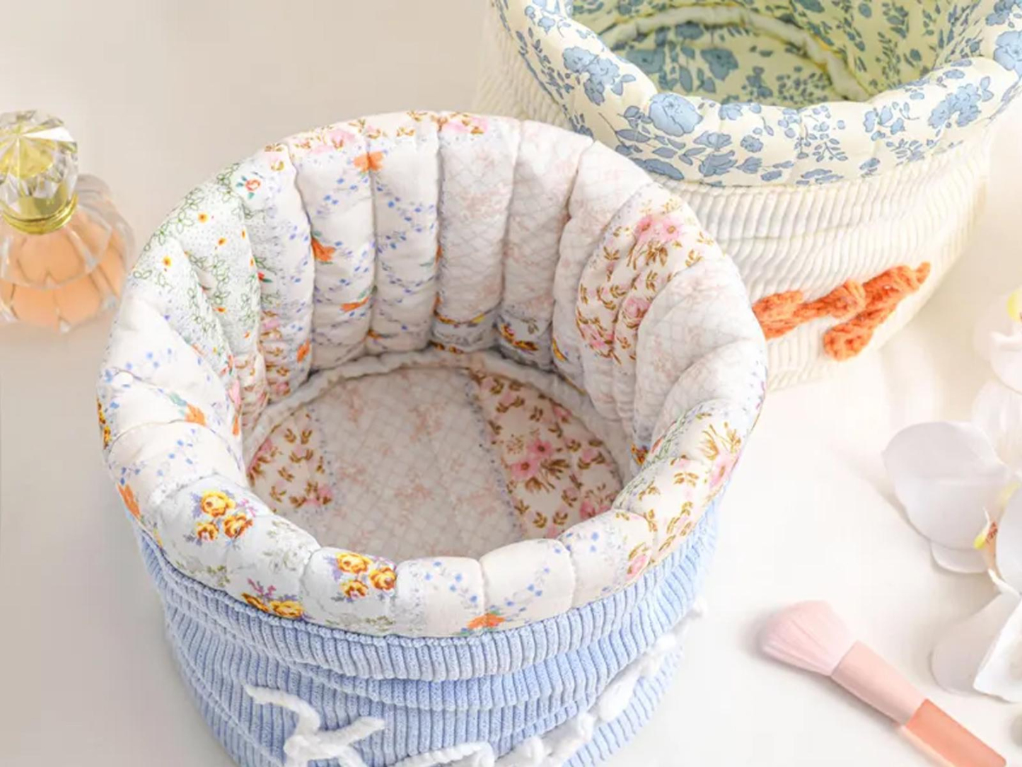 Personalized Corduroy Drawstring Makeup Bag