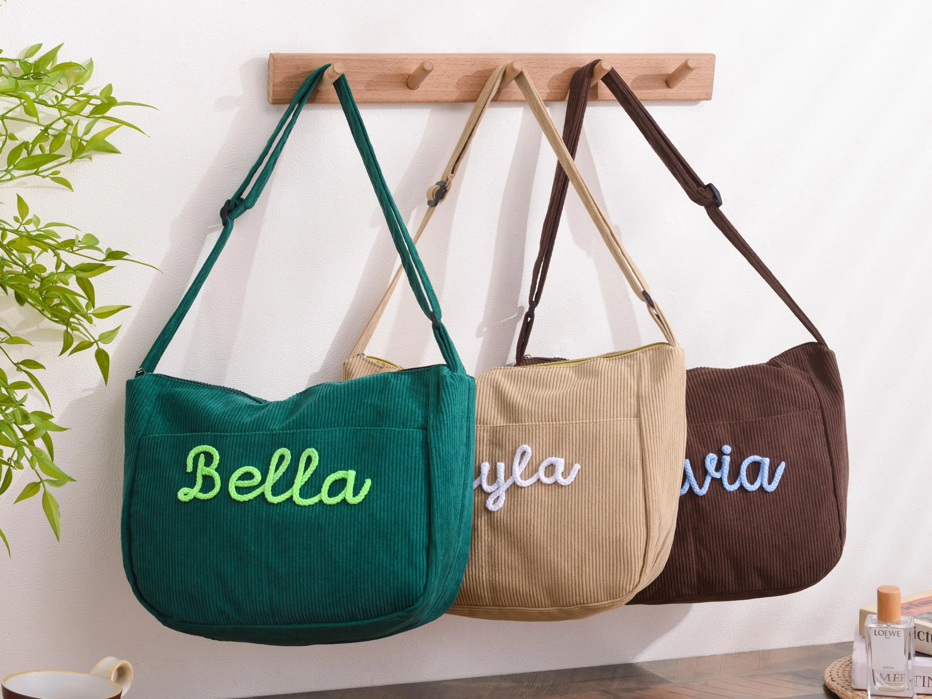 Personalized Corduroy Bag