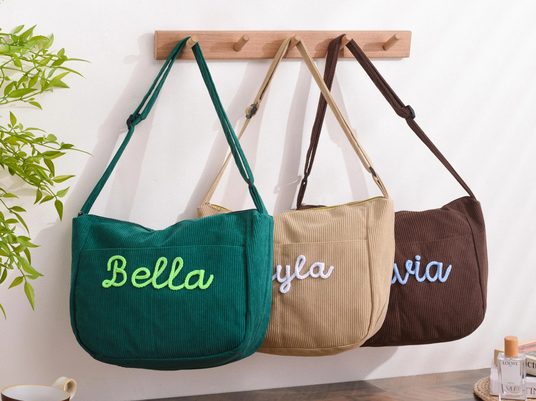 Personalized Corduroy Bag