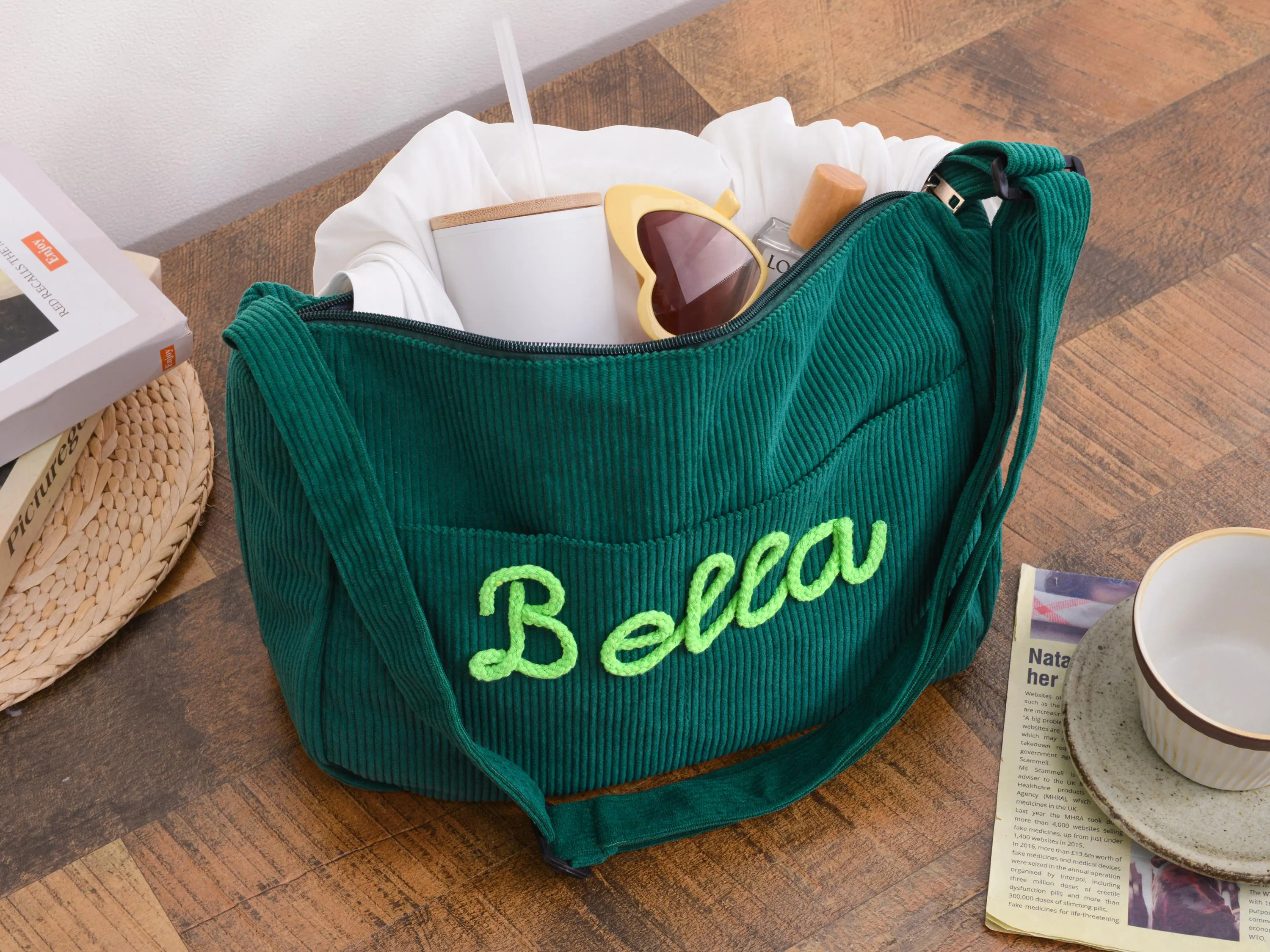 Personalized Corduroy Bag