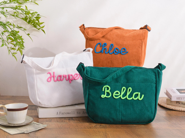 Personalized Corduroy Bag