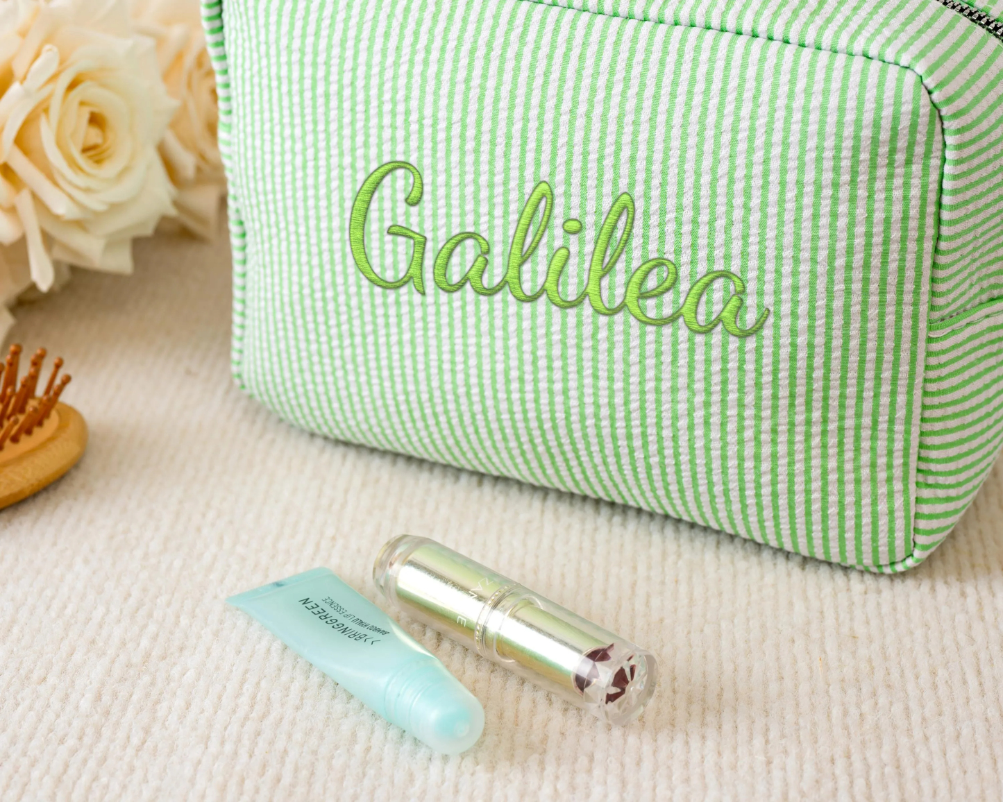 Personalized Embroidered Makeup Bag with Name