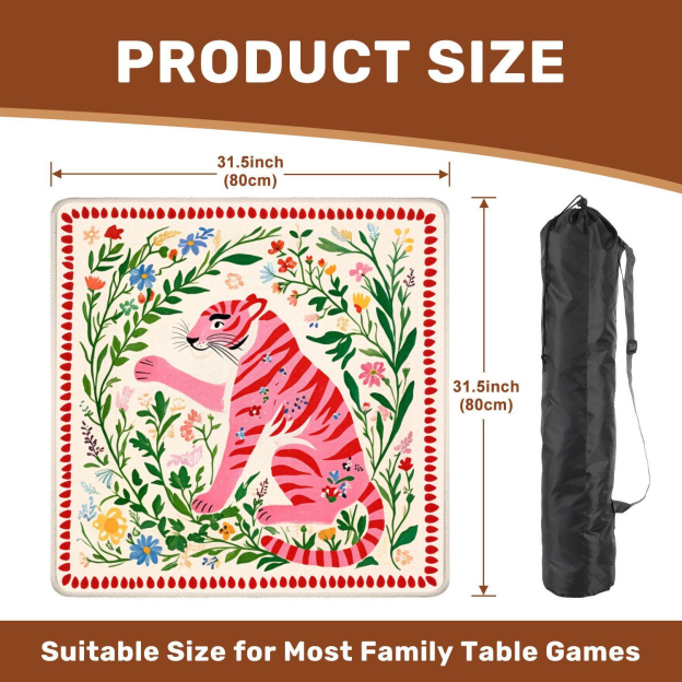 Preppy Chinoiserie Tiger Mahjong Mat