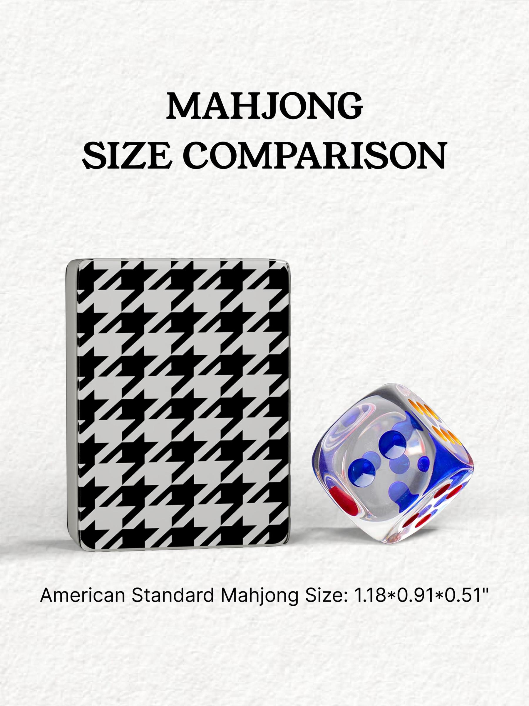 Houndstooth Handcrafted Resin Mahjong Tiles