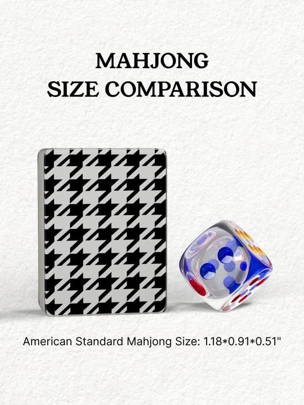 Houndstooth Handcrafted Resin Mahjong Tiles