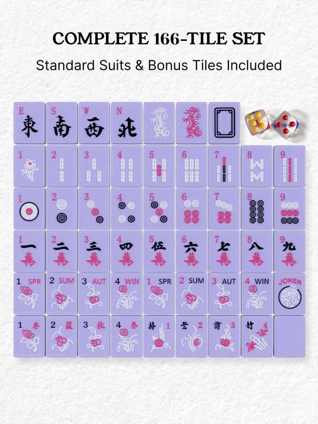 Lavender Pearl Quilted Handcrafted Resin Mahjong Tiles