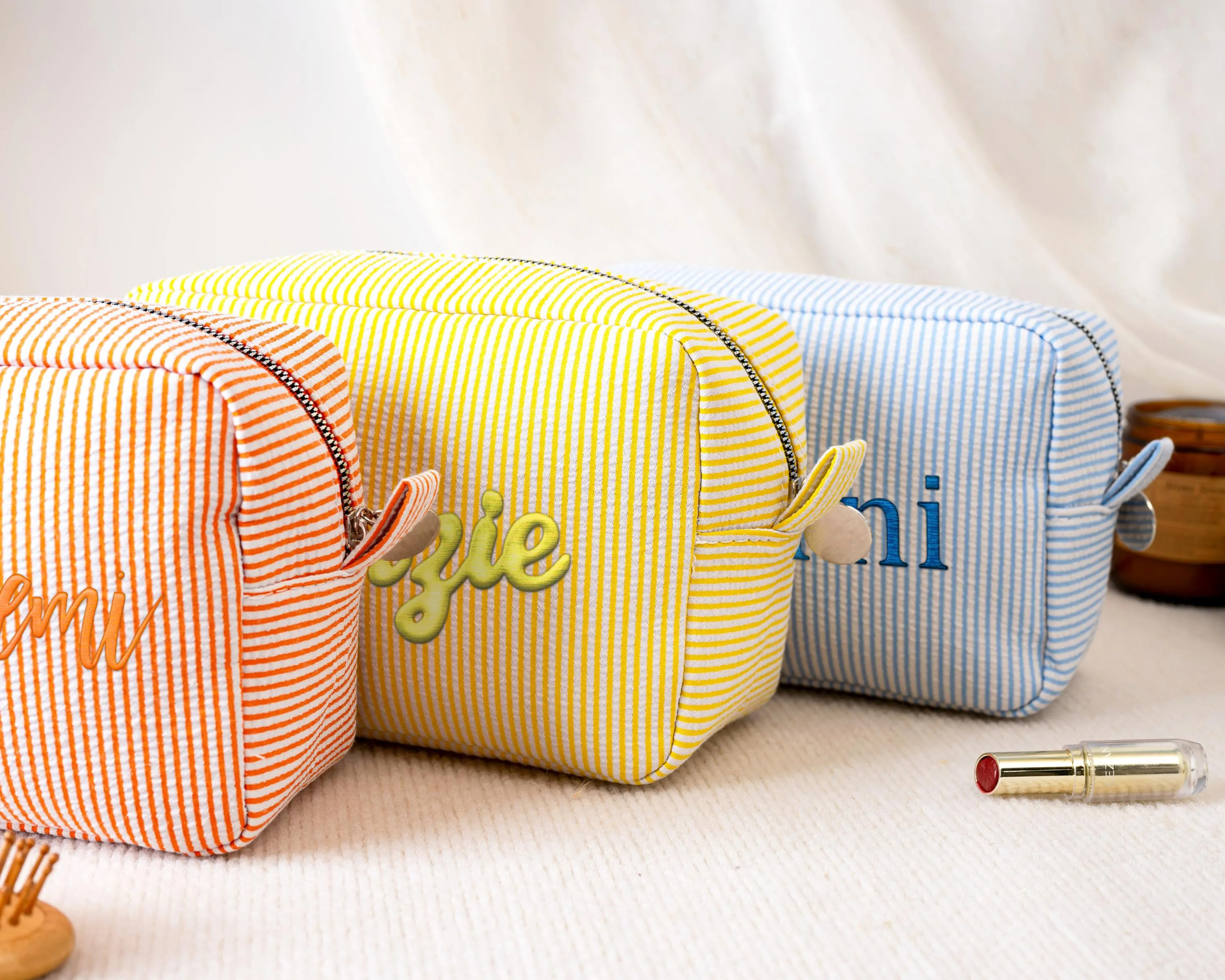 Personalized Embroidered Makeup Bag with Name