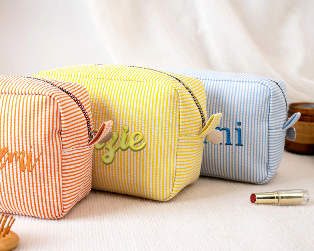 Personalized Embroidered Makeup Bag with Name