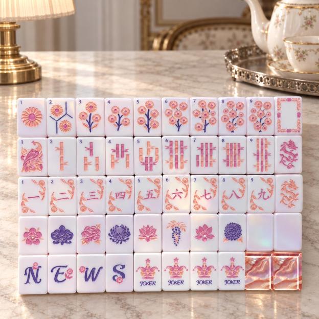 Iridescent Swirl American Mahjong Tiles