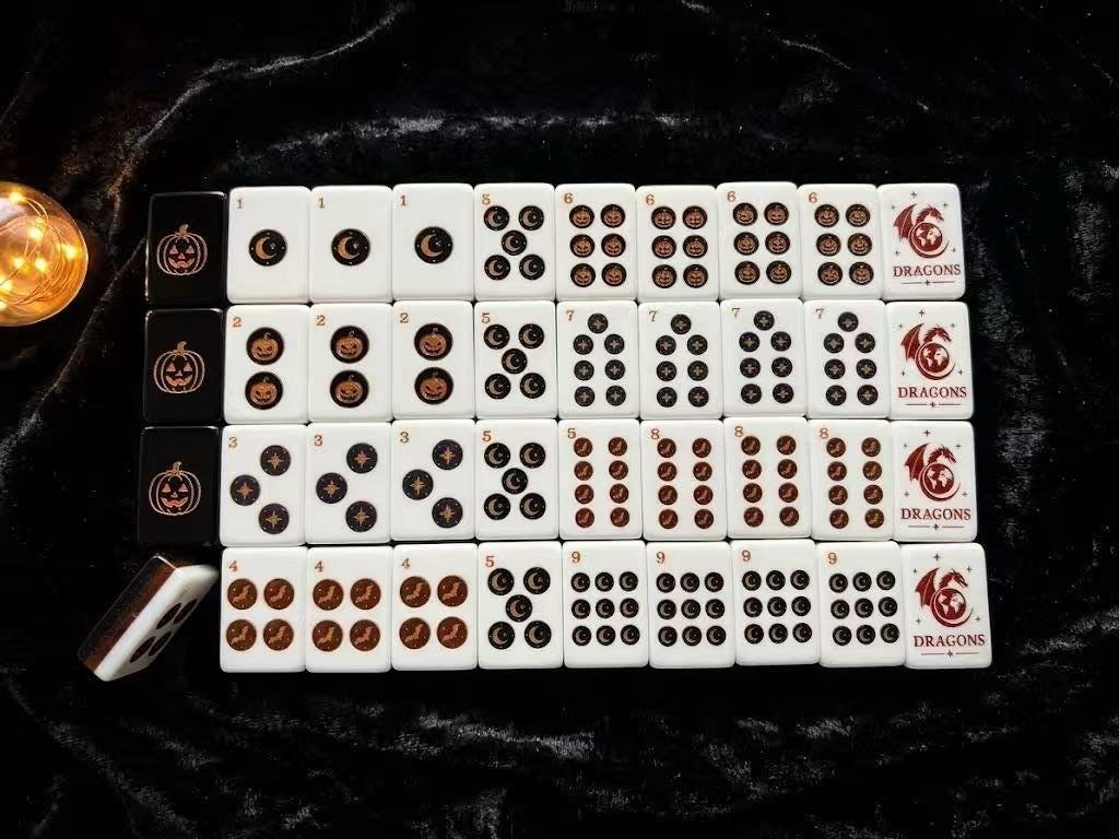Midnight Spell Mahjong Tiles