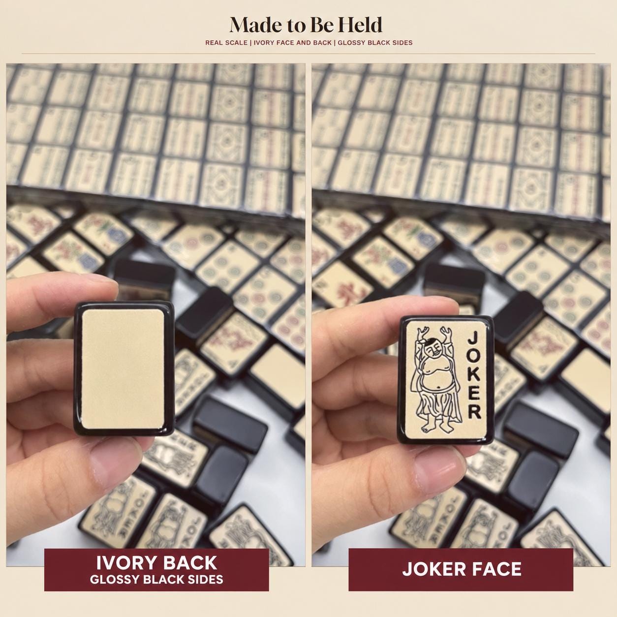 Ebony & Ivory American Mahjong Tiles