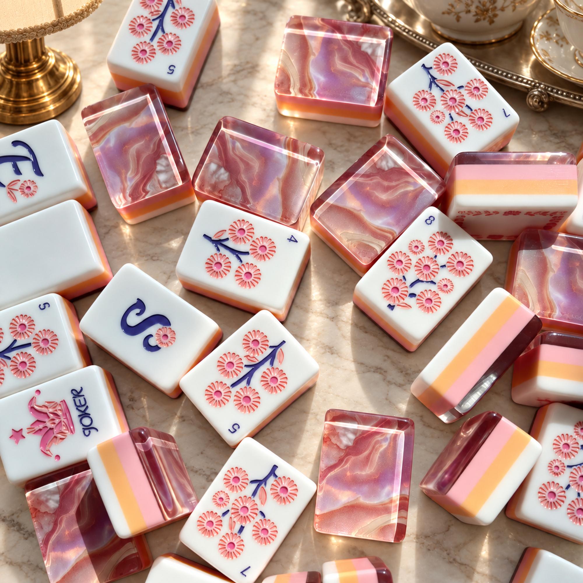 Iridescent Swirl American Mahjong Tiles