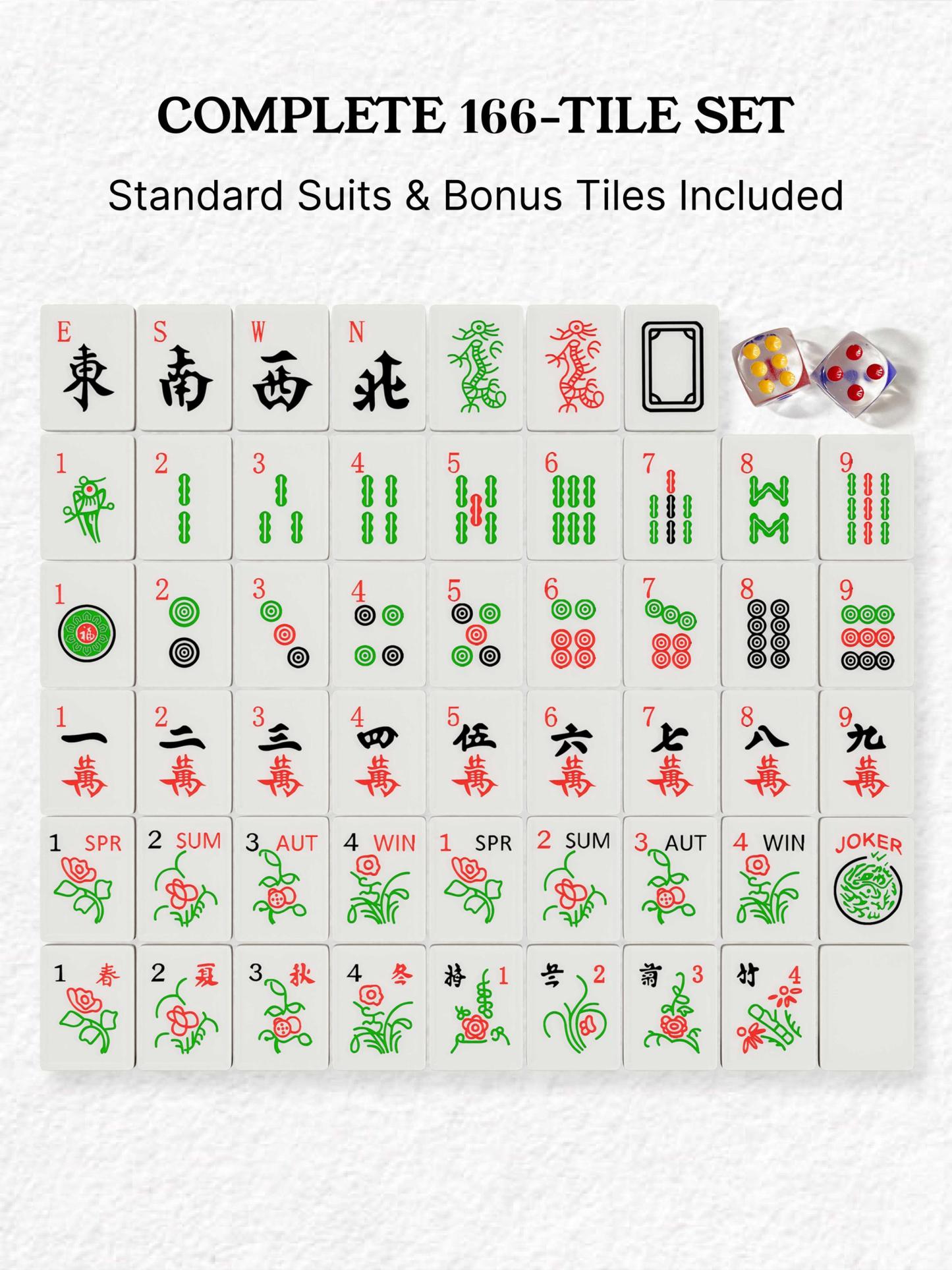 Houndstooth Handcrafted Resin Mahjong Tiles