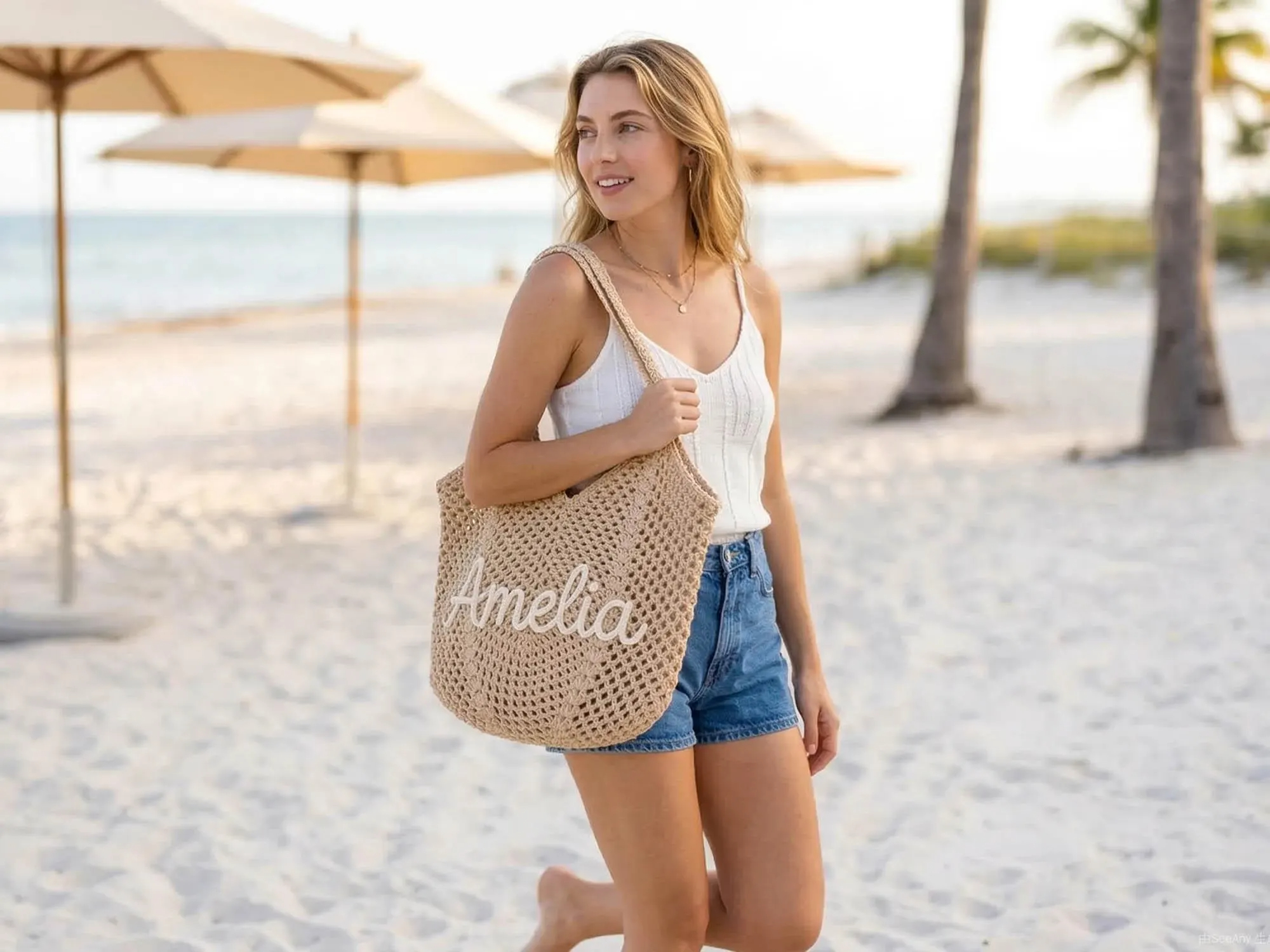 Personalized Beach Tote Bag