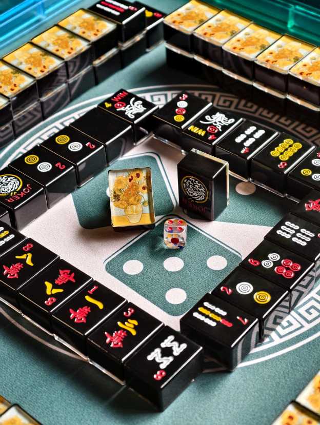 Custom Sunflowers Handcrafted Resin Mahjong Tiles