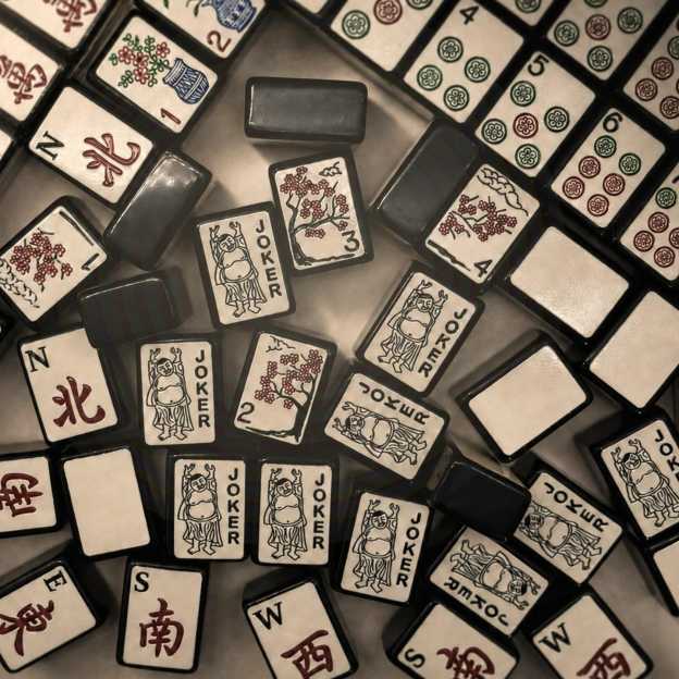 Ebony & Ivory American Mahjong Tiles