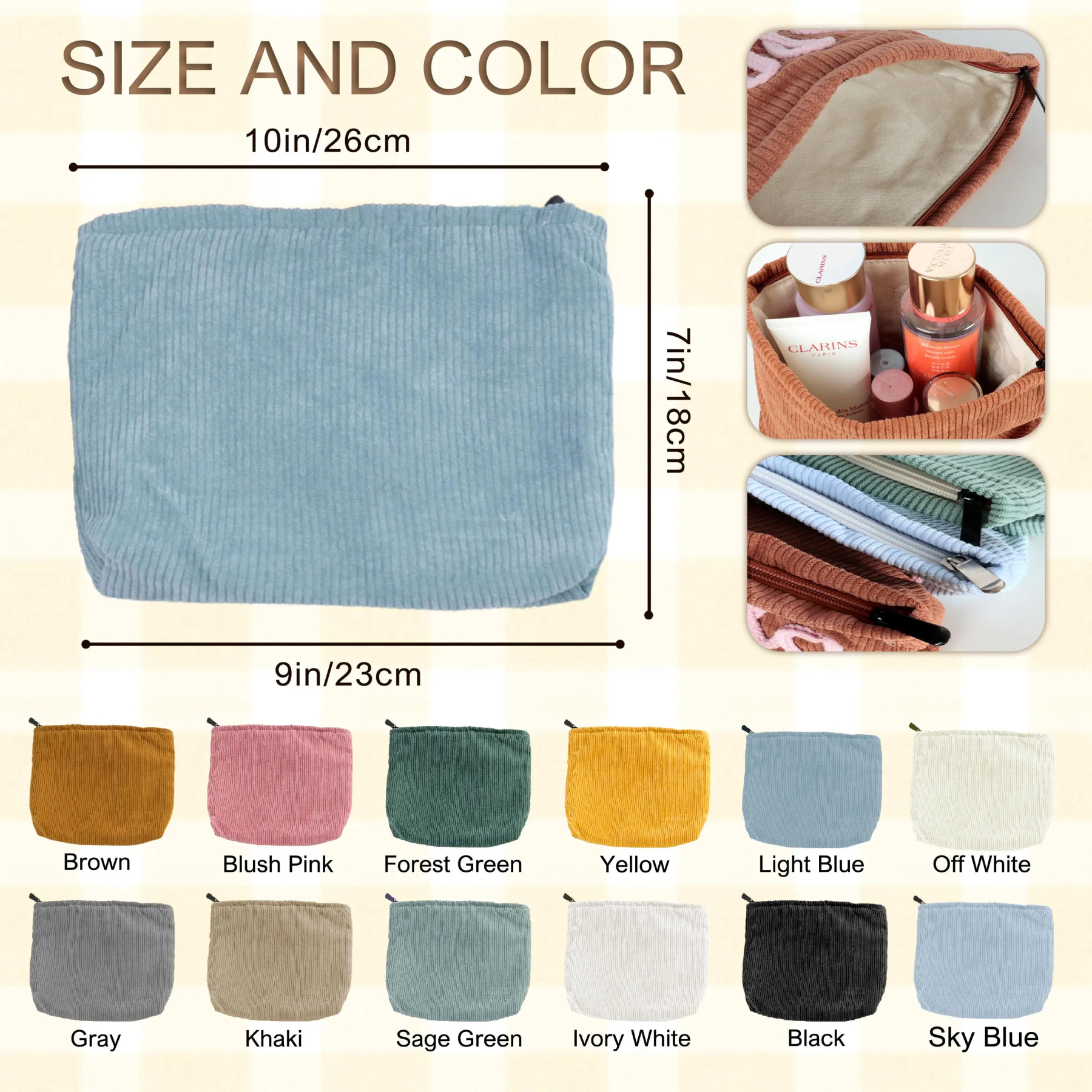 Personalized Bridesmaid Gift👝Custom Chenille Letter Makeup Bag