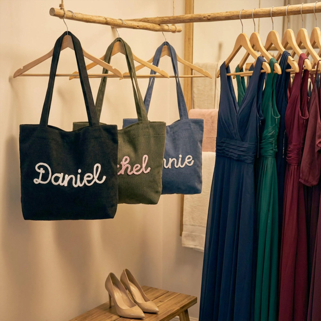 Custom Corduroy Tote Bag with Zipper