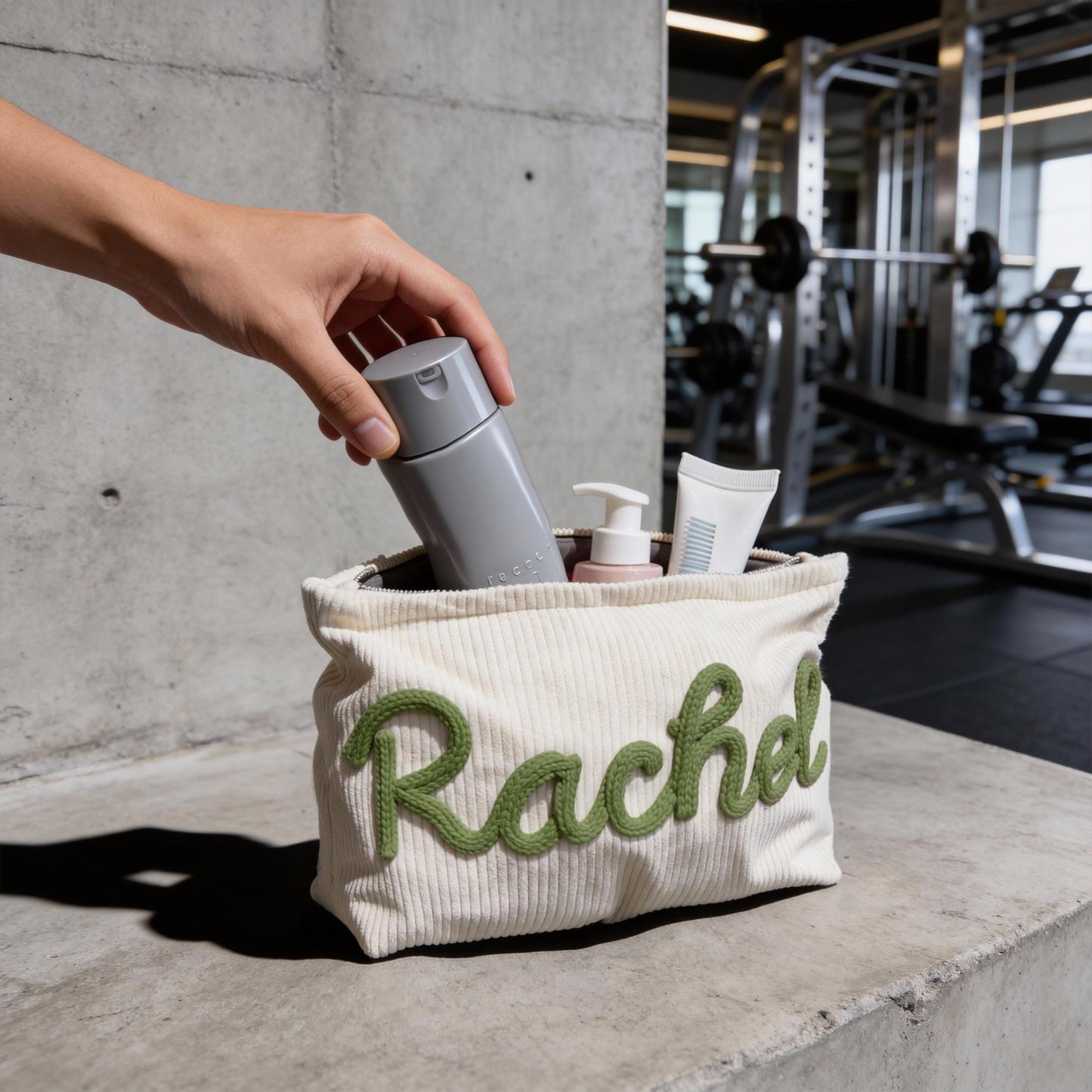 Personalized Bridesmaid Gift👝Custom Chenille Letter Makeup Bag