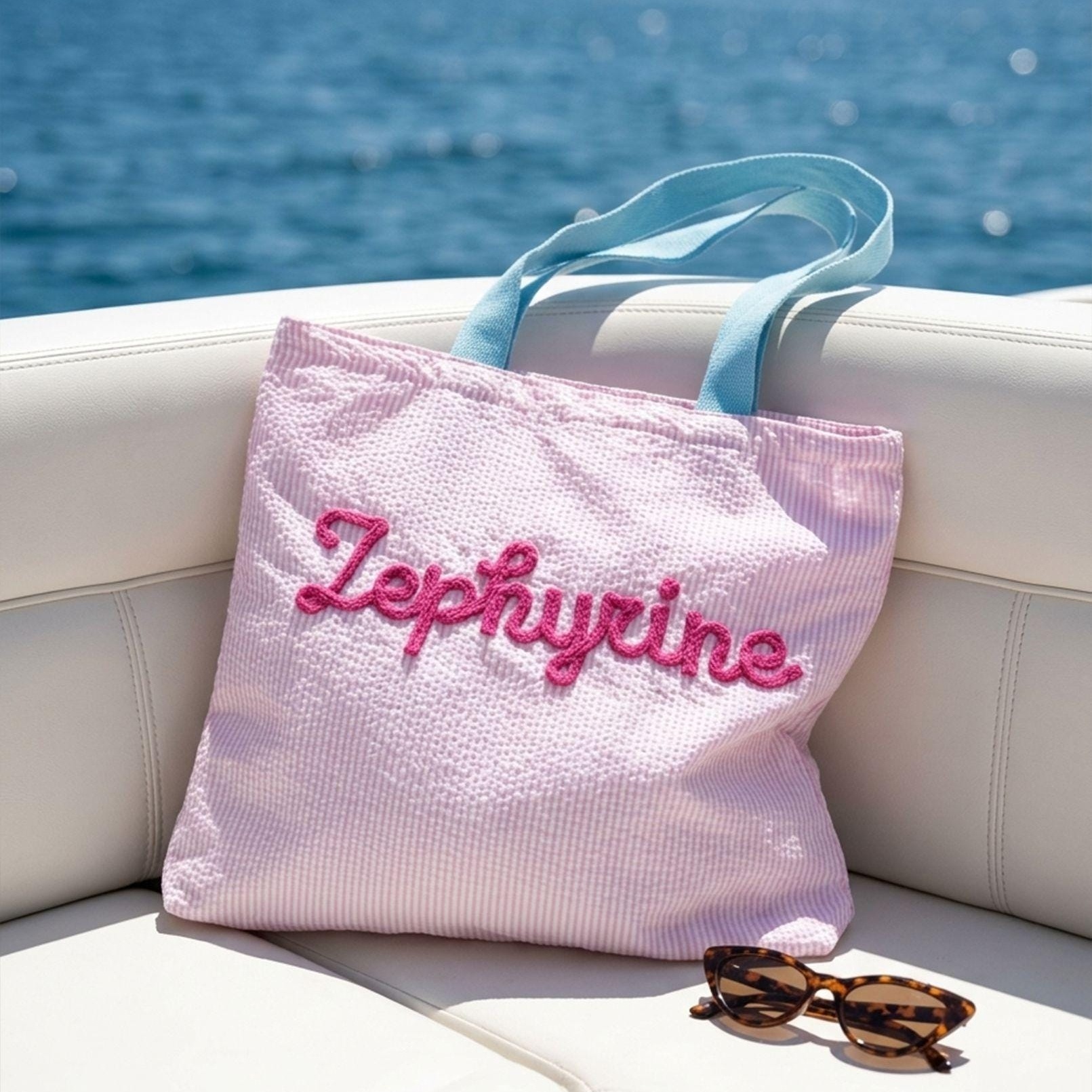 Personalized Beach Bag Custom Girls Trip Tote Bag