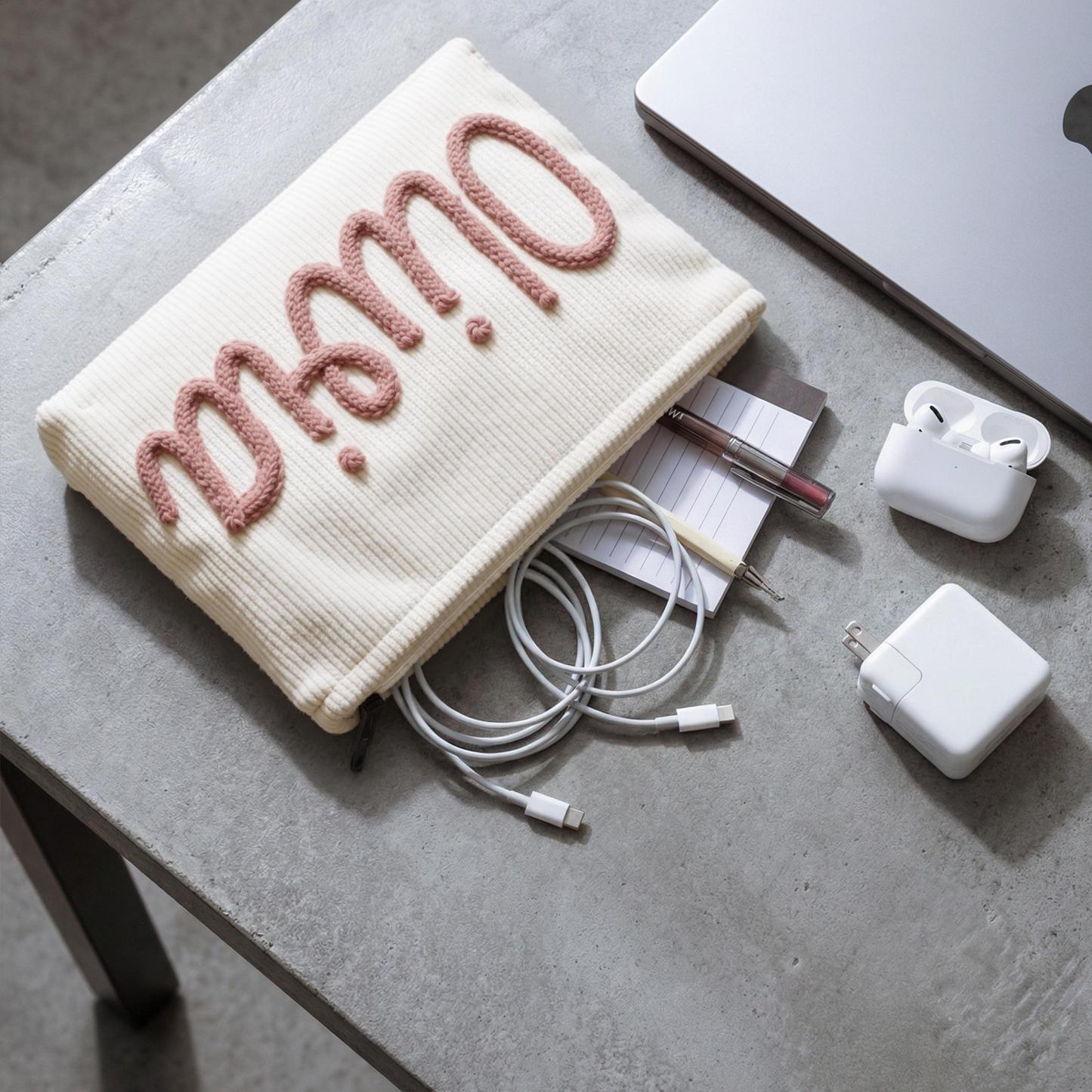 Personalized Bridesmaid Gift👝Custom Chenille Letter Makeup Bag