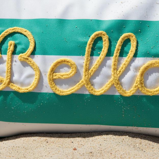 Personalized Beach Tote Bag with Zipper