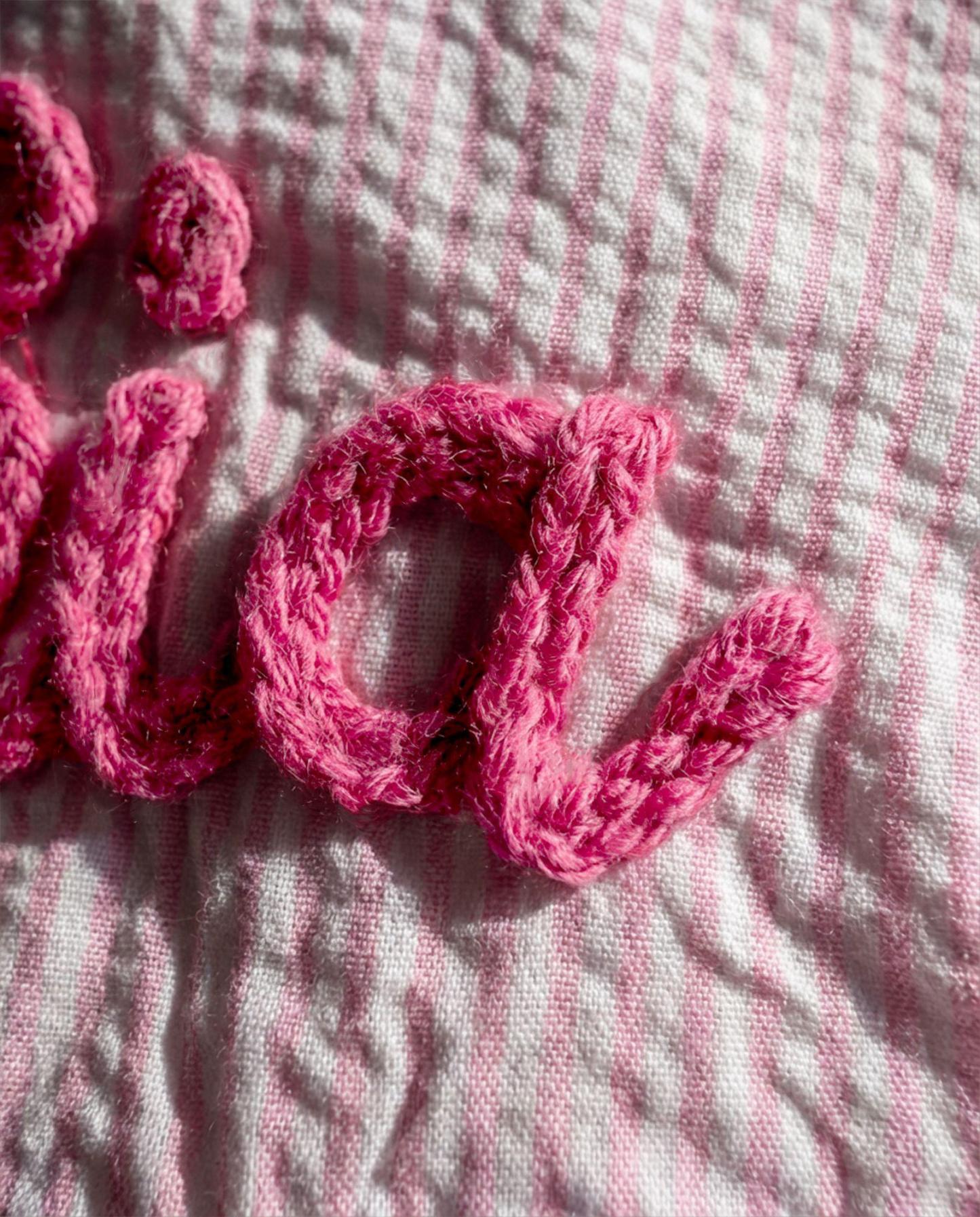 Preppy Cosmetic Bag👝Custom Seersucker Makeup Bag