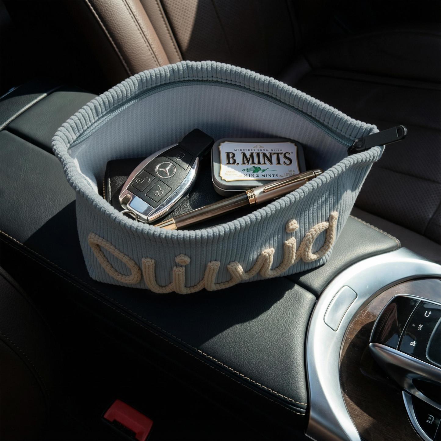 Personalized Bridesmaid Gift👝Custom Chenille Letter Makeup Bag