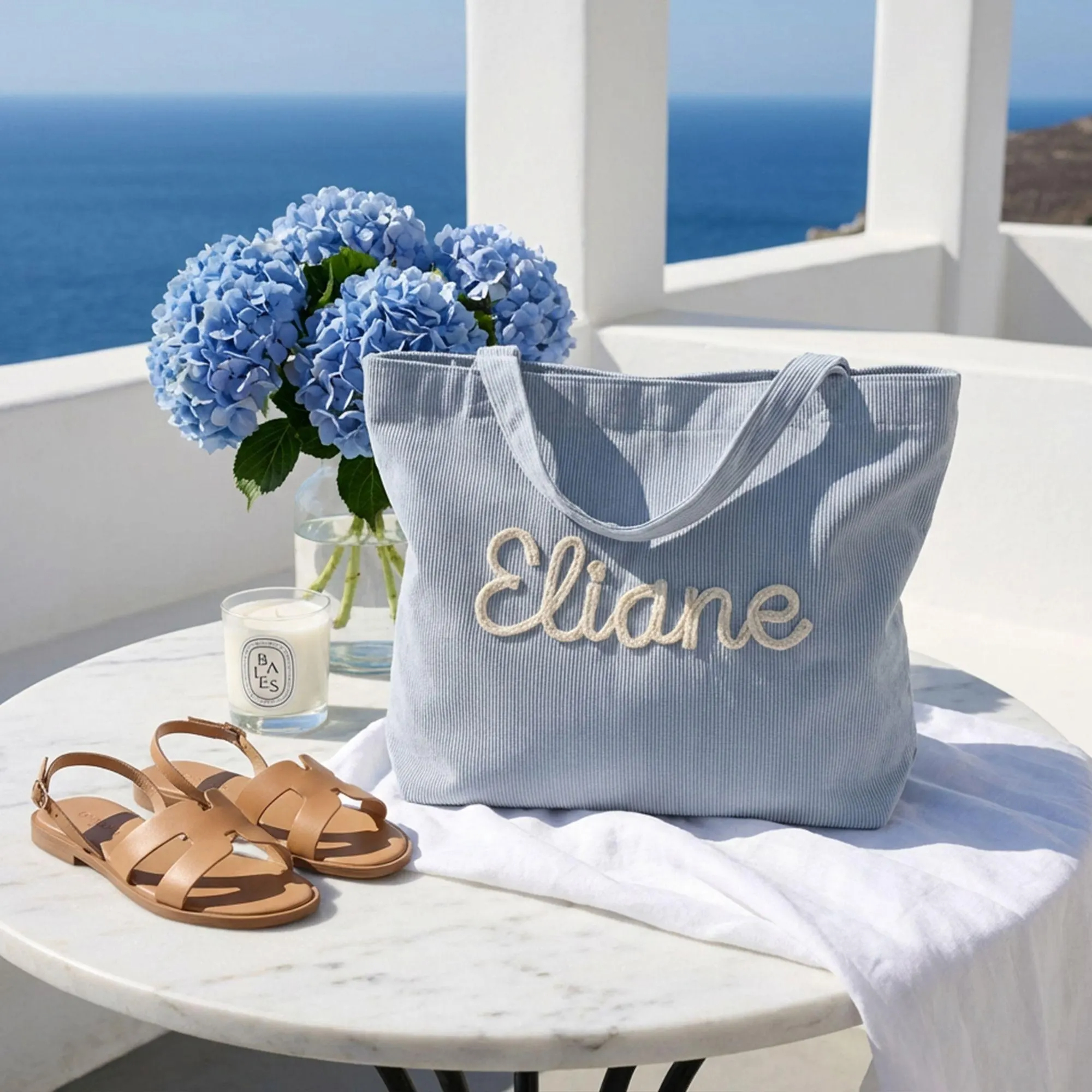 Custom Corduroy Tote Bag with Zipper