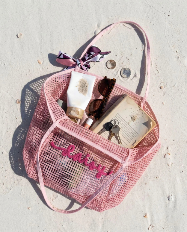 Custom Beach Bag Personalized Mesh Tote Bag