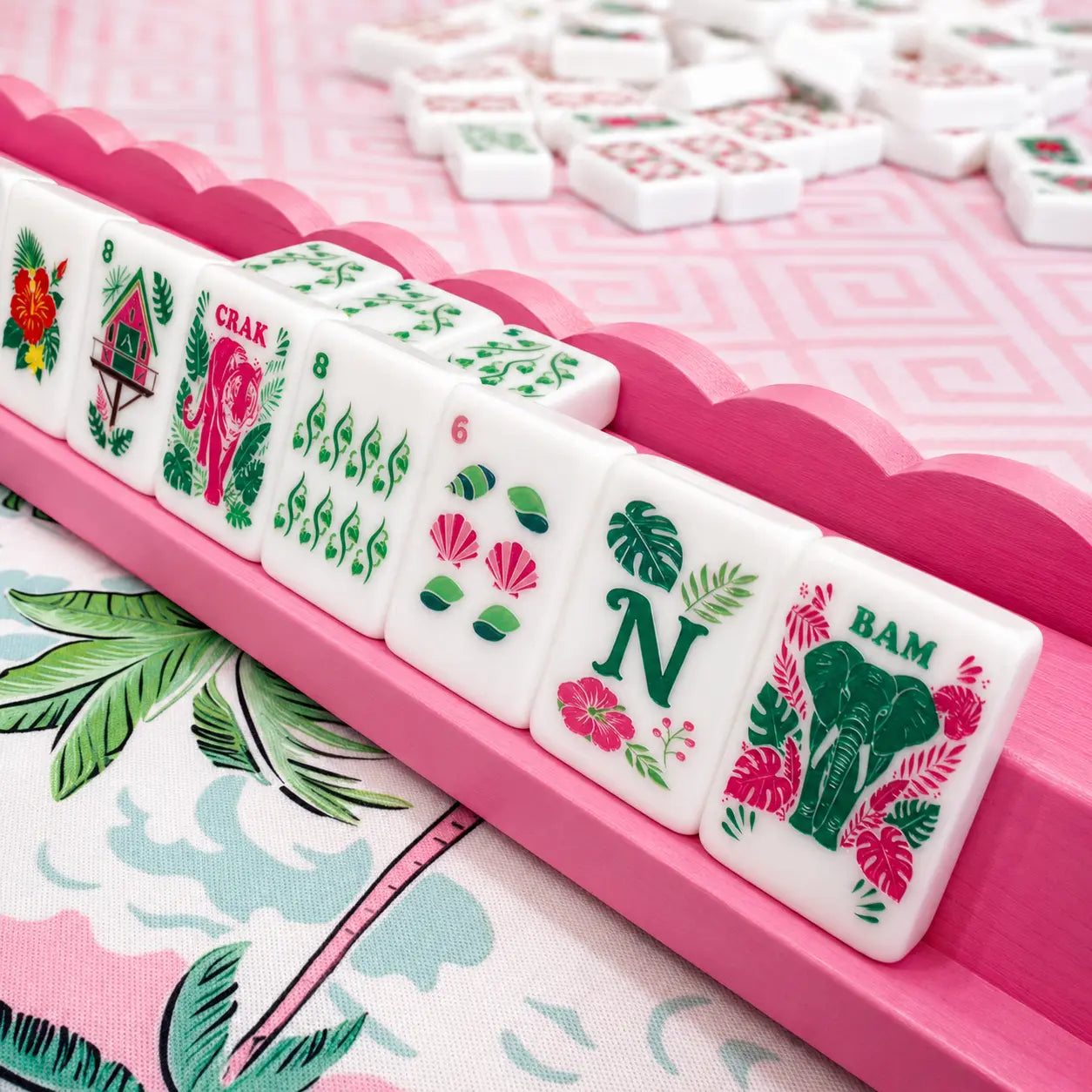 Rainforest Cabana Mahjong Tiles