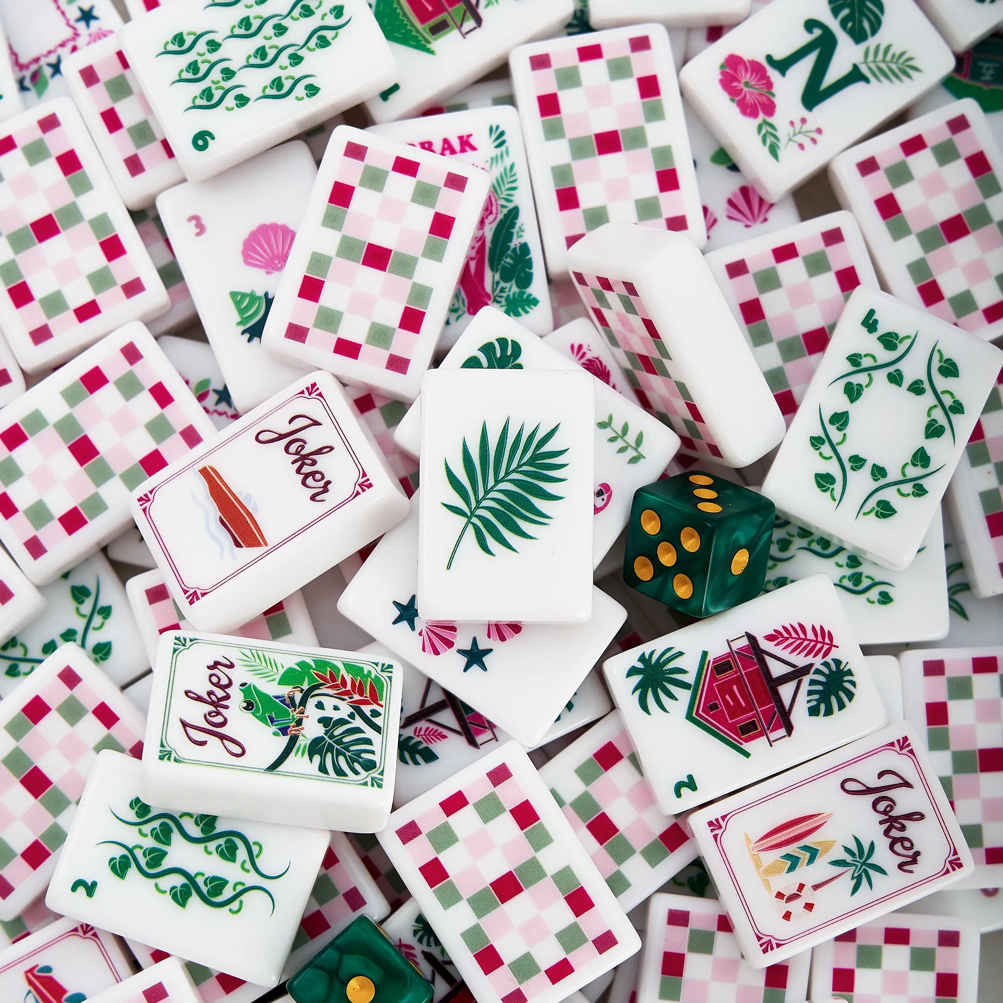 Rainforest Cabana Mahjong Tiles