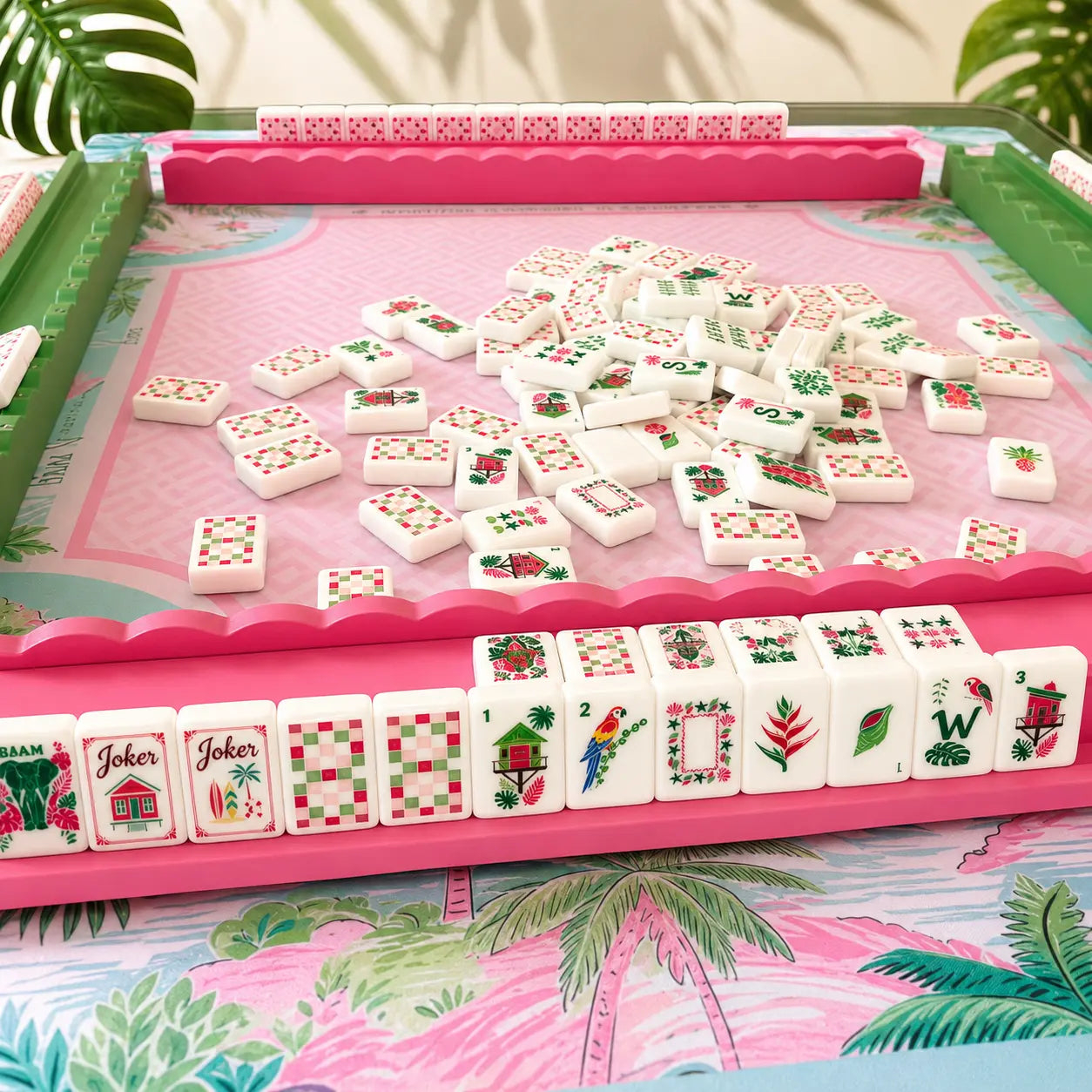 Rainforest Cabana Mahjong Tiles