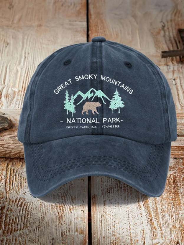 Unisex Fashion Smoky Mountains National Park Print Hat