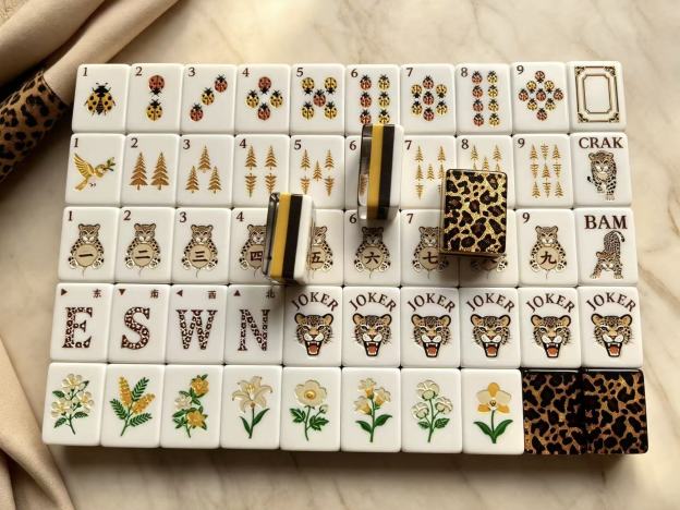 Leopard Luxe Mahjong Tiles