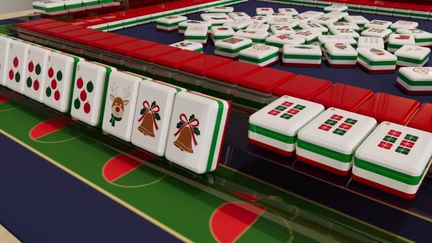 Christmas Cheer Mahjong Tiles
