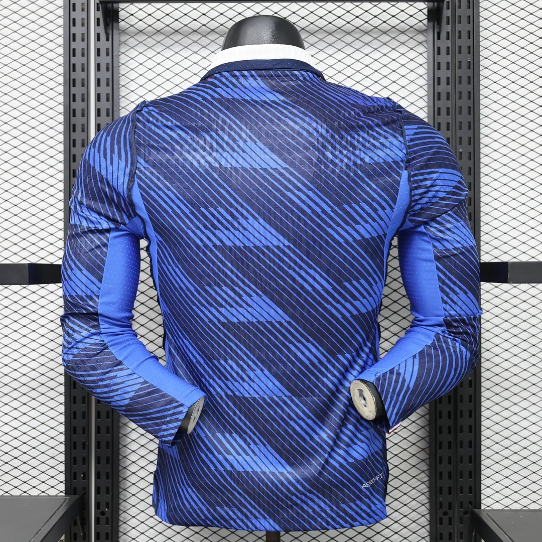2026 Long Sleeve Player Version France National Team Home Soccer Jersey