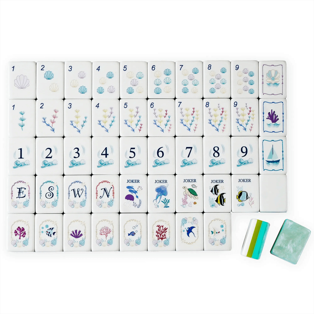 Ocean Breeze Mahjong Tiles
