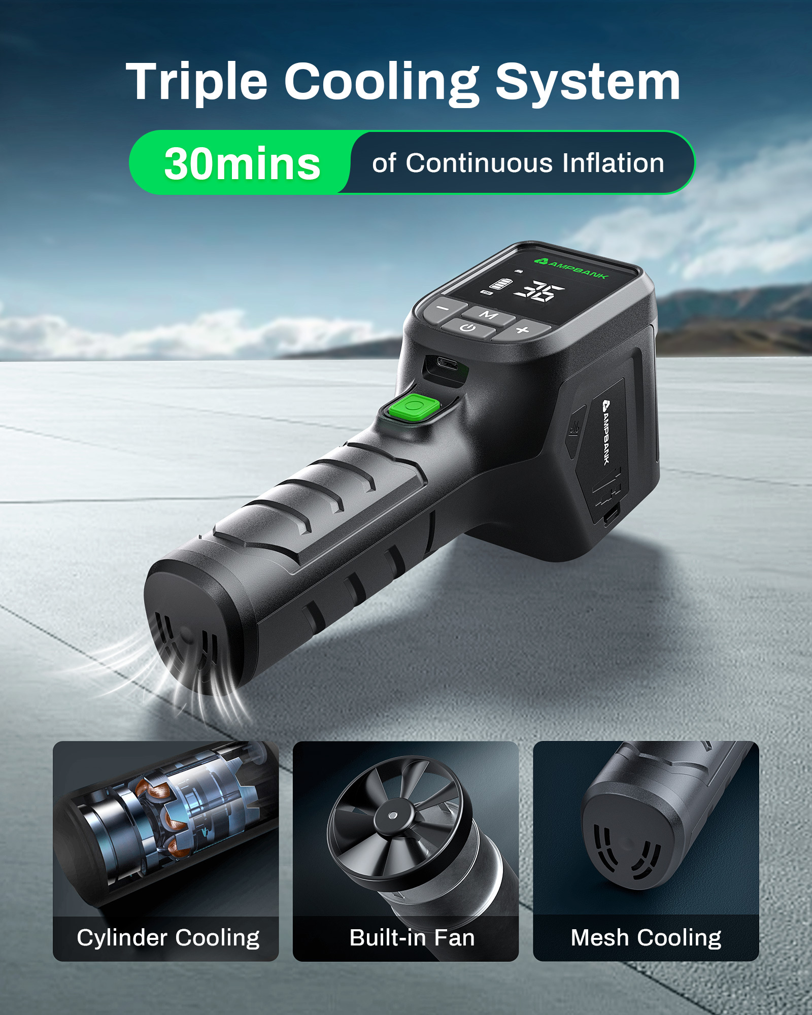 Tire Inflator Portable AMPBANK AT001
