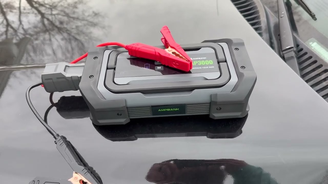 Jump Starter with Air Compressor, 3000A Portable Car Jump Starter with 150PSI Digital Tire Inflator, 12V Car Battery Booster Pack with LED Lighting, LCD Display