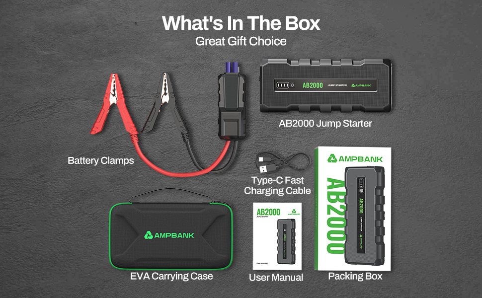 AMPBANK 2000A Battery Jumper Starter