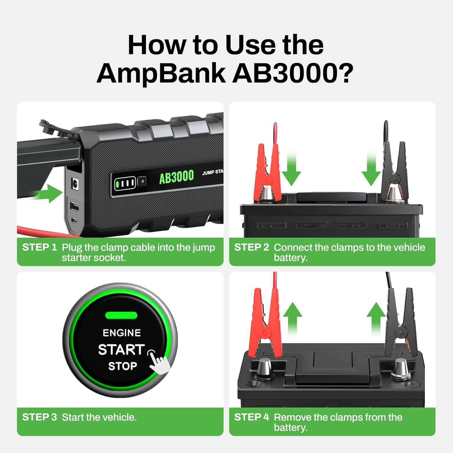 Battery Jump Starter 3000A AMPBANK