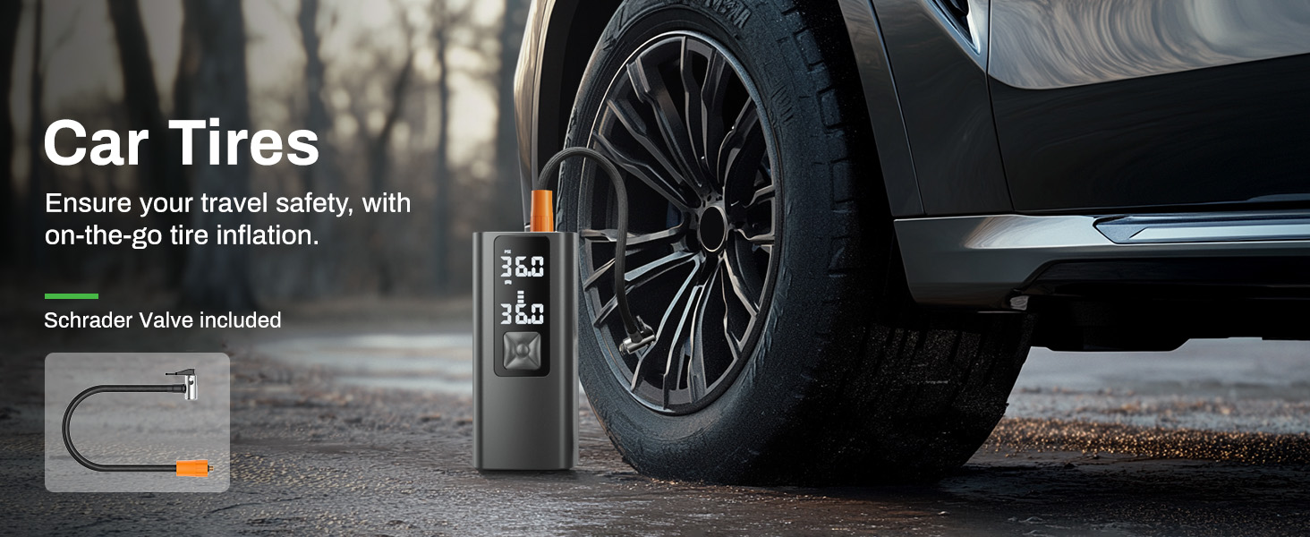 AMPBANK AT003 Tire Inflator Portable Air Compressor