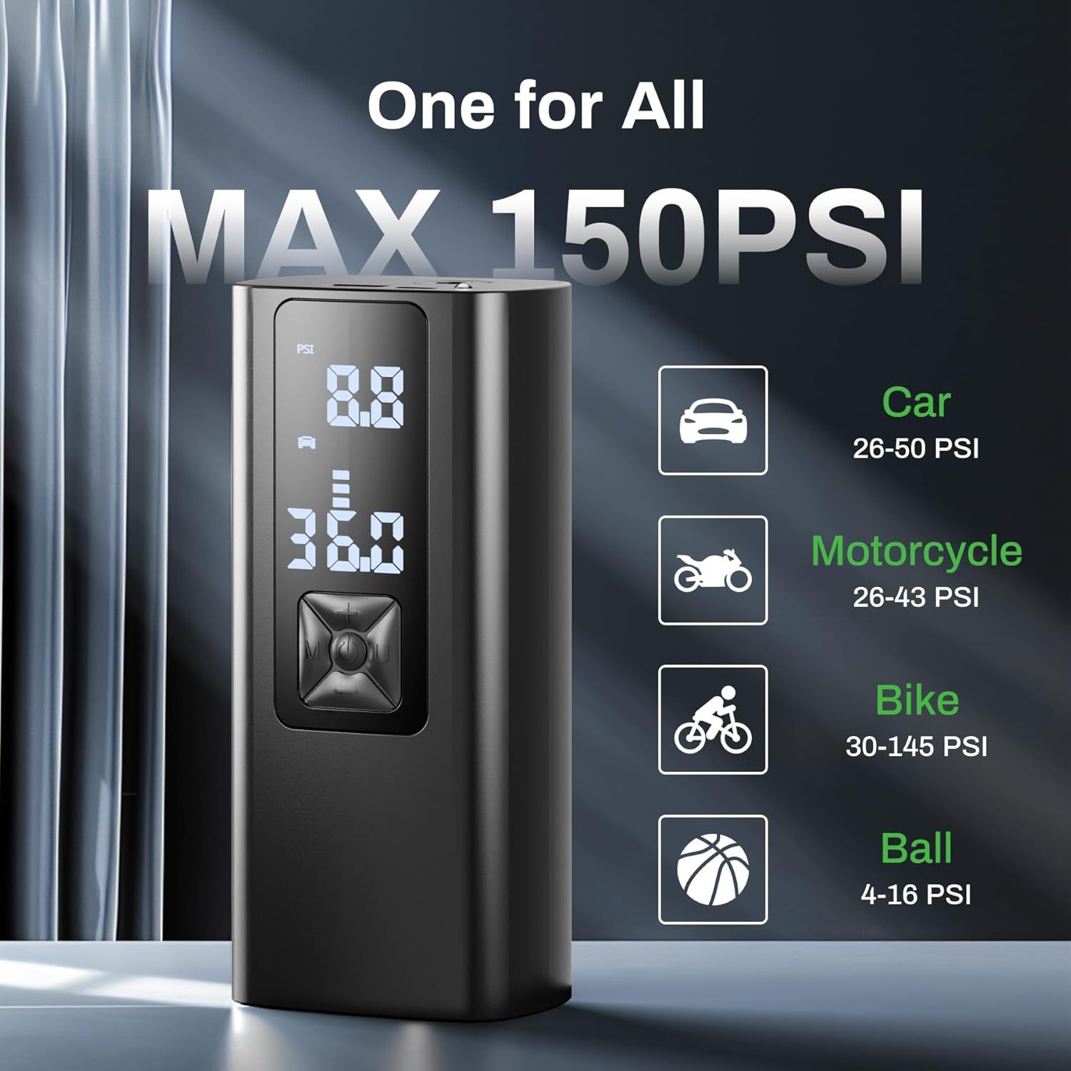 AMPBANK AT003 Tire Inflator Portable Air Compressor