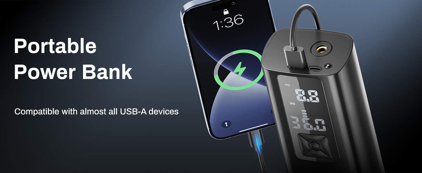 AMPBANK AT003 Tire Inflator Portable Air Compressor